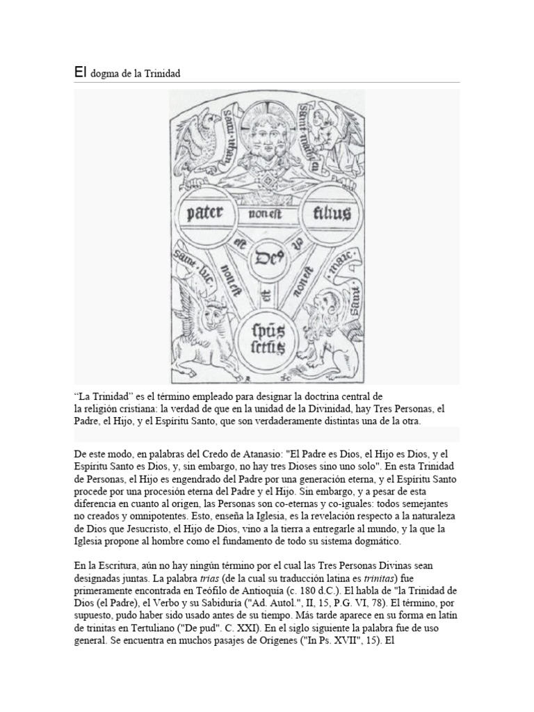 Dogma de la Trinidad en el Cristianismo | PDF