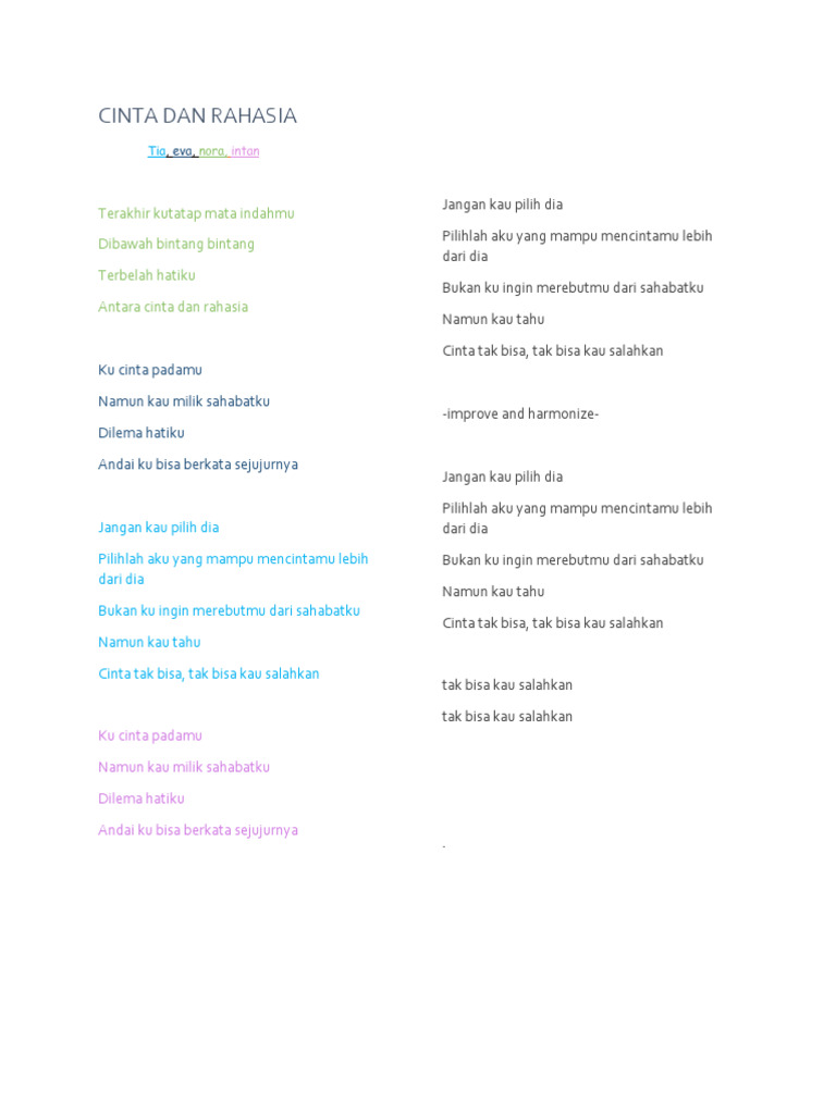 Cinta Dan Rahasia | PDF