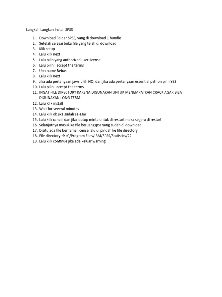 Tutorial Install Spss 25