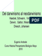 Darwin Neodarwiniso Pangenesis Weismann