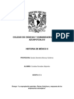 Ensayo - La Expropiación Petrolera - Cordoba Gonzalez Alejandro - 431A