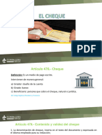 El Cheque - Codigo Organico Monetario y Financiero