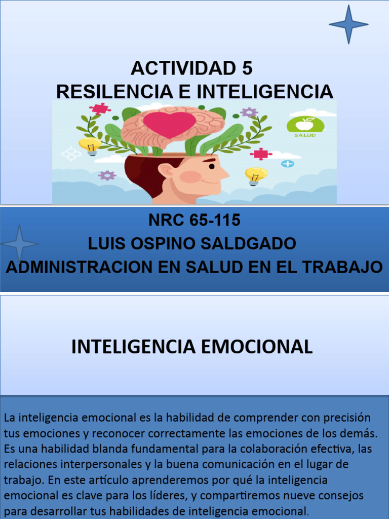 Actividad 5 Inteligencia Emocional | PDF | Inteligencia emocional | Las ...