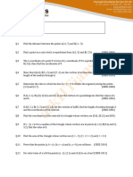 Math Coordinate Geometry Questions