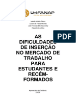 As Dificuldades de Inserção No Mercado de Trabalho para Estudantes e Recém-Formados