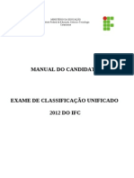Manual Do Candidato Exame de Classificacao Ifc 2012