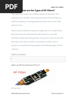 What Are The Types of RF Filters