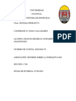 Informe Sobre Las Normativas ISO