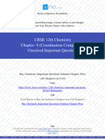 Class 12th Chemistry Chapter 9 (Coordination Compounds) Important Unsolved Questions