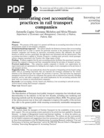 Innovating Cost Accounting Practices in Rail Transport Companies