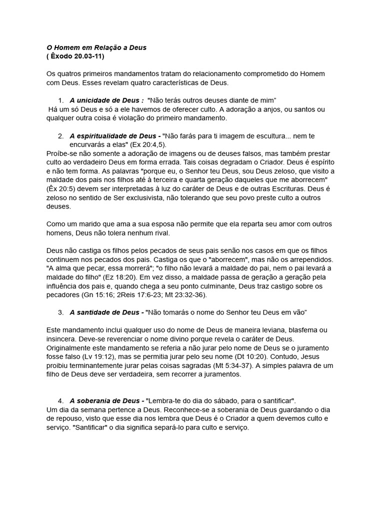 A relevencia dos 10 mandamentos documentos google pdf os dez