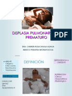 Displasia Pulmonar en El Prematuro Mayo 23