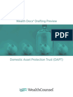 Domestic Asset Protection Trust Sample 