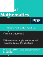 General Mathematics (FUNCTIONS)