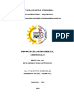Universidad Nacional de Moquegua: Informe de Examen Profesional