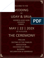 Wedding Uday & Srija MAY - 22 - 202X: The Ceremony