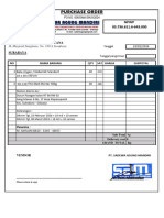 PURCASHING ORDER (P O) Bata Ringan Kloposepuluh P. Sahlan