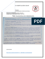 Hoja 10 Organización-CARACTERISTICA DE LA ADMINISTRACION