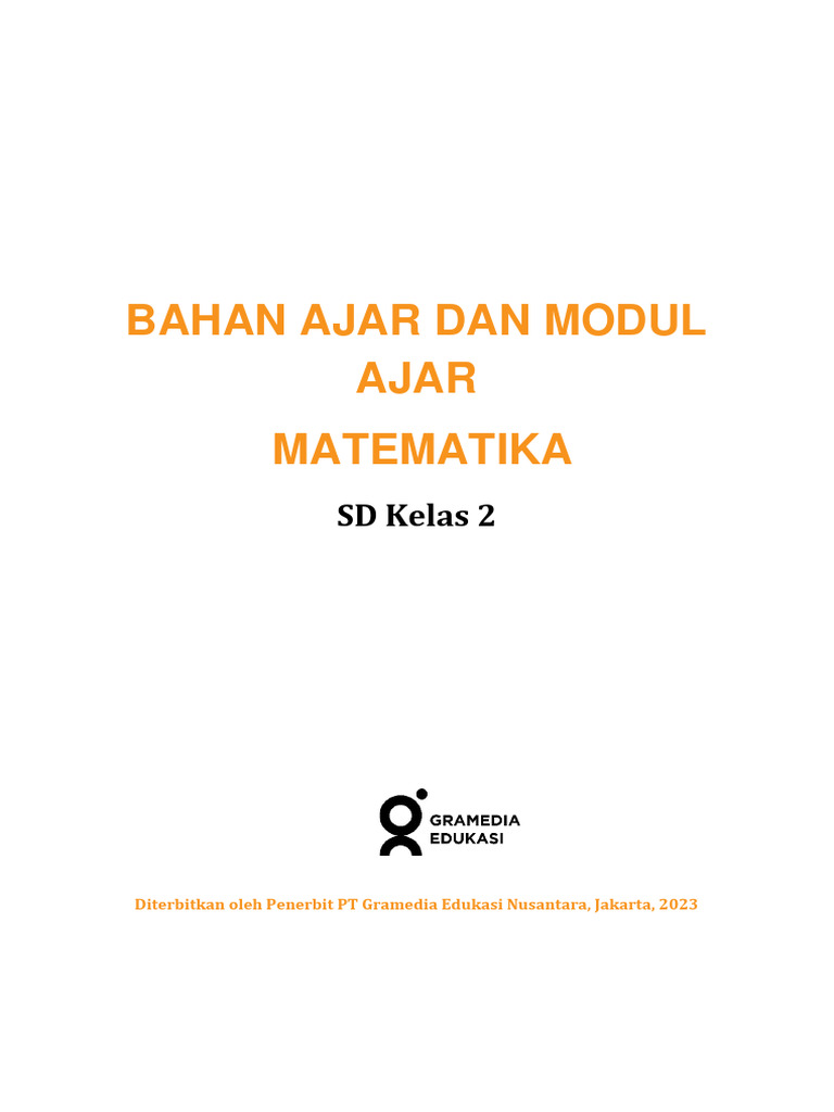 Modul Ajar Matematika Kelas 2 SD | PDF | Karier & Perkembangan ...