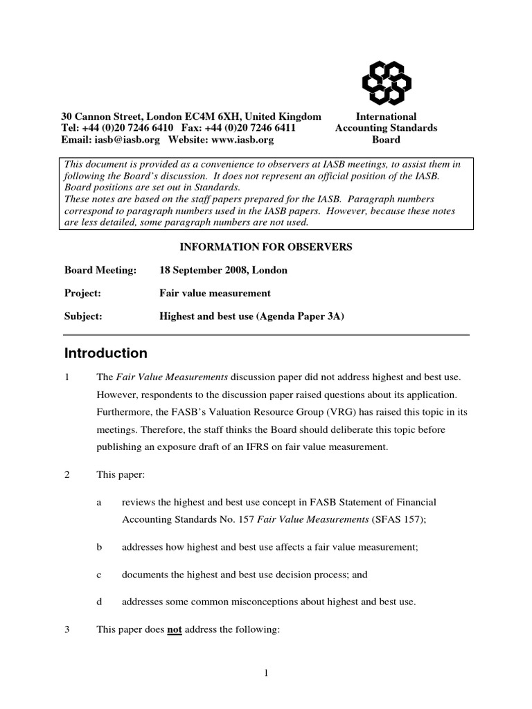 Ap3a highest and best use pdf fair value valuation finance 