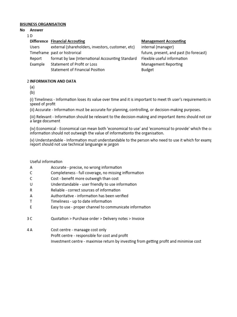 Tutorial class ma1 material cost pdf information accounting