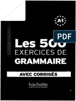 Les 500 Exercices de Grammaire Niveau A1