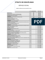 Extrato de Disciplinas: Serviço Social
