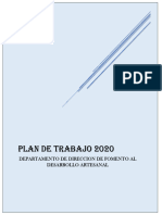 Plan de Trabajo 2020 Desarrollo Artesanal