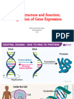 Gene Structure and Function Regulation of Gene Expression - Part 1