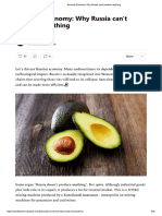 Avocado Economy - Why Russia Can - T Produce Anything