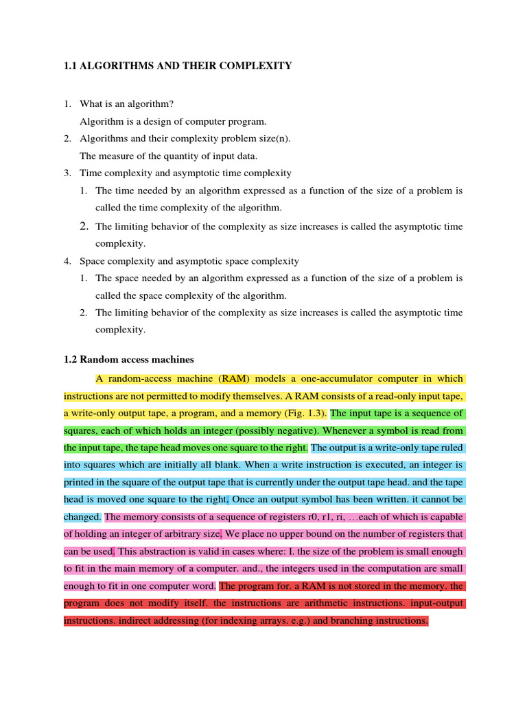 Definition | PDF | Time Complexity | Algorithms