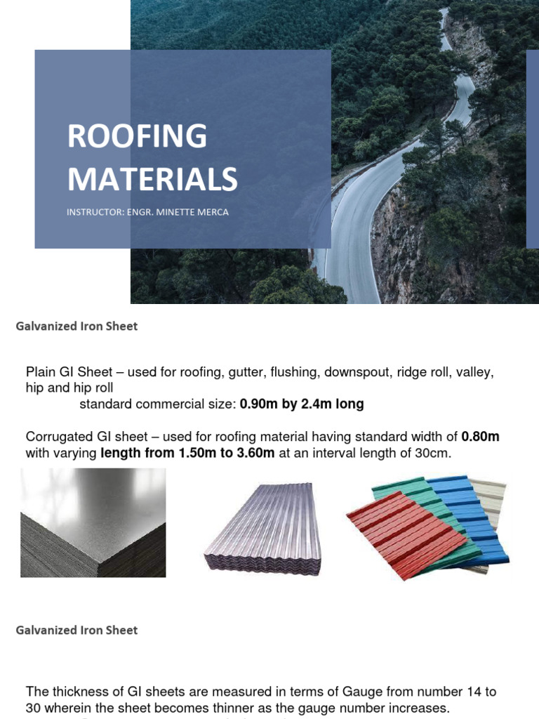 5 Roofing Materials Pdf