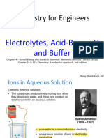 Chemistry For Engineers - Week 10-11 - Electrolytes, Acid Base, PH and Buffer