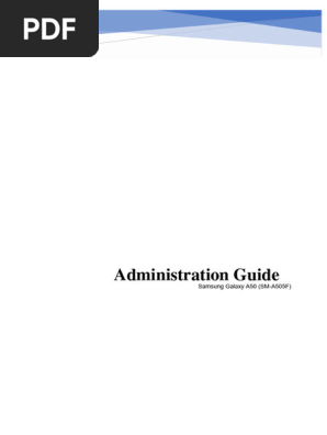 Samsung Galaxy A50 - SM-A505F - Administration Guide | PDF 