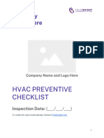 HVAC Preventive Maintenance Checklist - FieldInsight