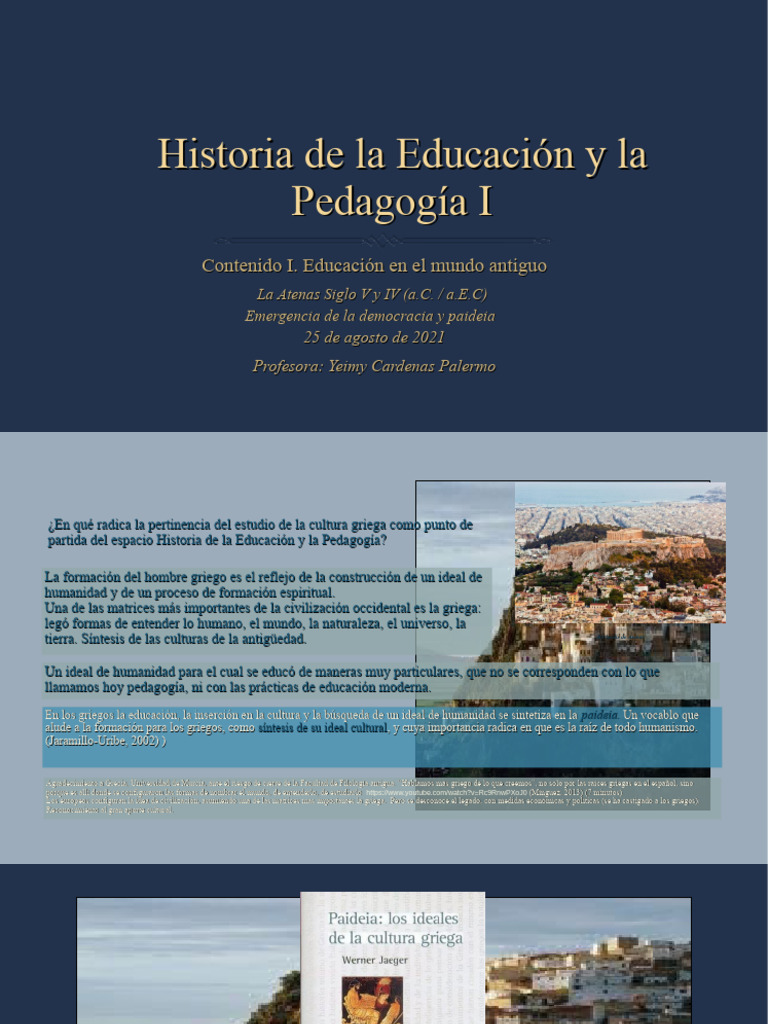 Educación y Paideia en la Grecia Antigua | PDF | Pensamiento | Esencia