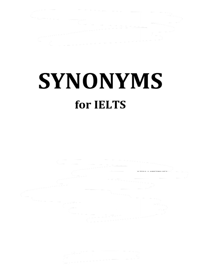 Synonyms Pdf