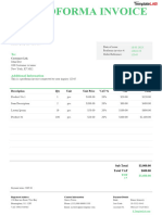 Proforma Invoice: My Company Name