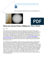 Dielectric Resin Prints Millimeter-Wave Parts