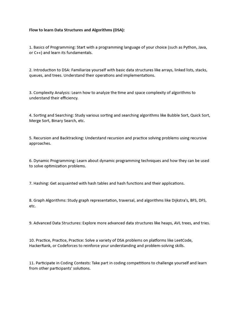 Flow To Learn Data Structures and Algorithms | PDF