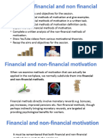 Financial and Non Financial Motivation