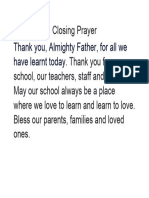 Closing Prayer