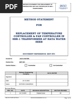 Method statement.