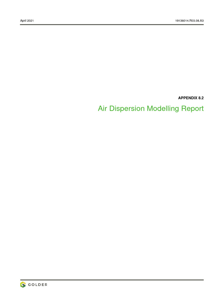 Chapter 8 App 8.2 Air Dispersion Modelling Report | PDF | Air Pollution ...