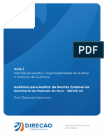 Opinião do auditor, responsabilidade do auditor e relatório de auditoria