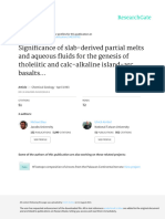 Significance of Slab Derived Partial Mel