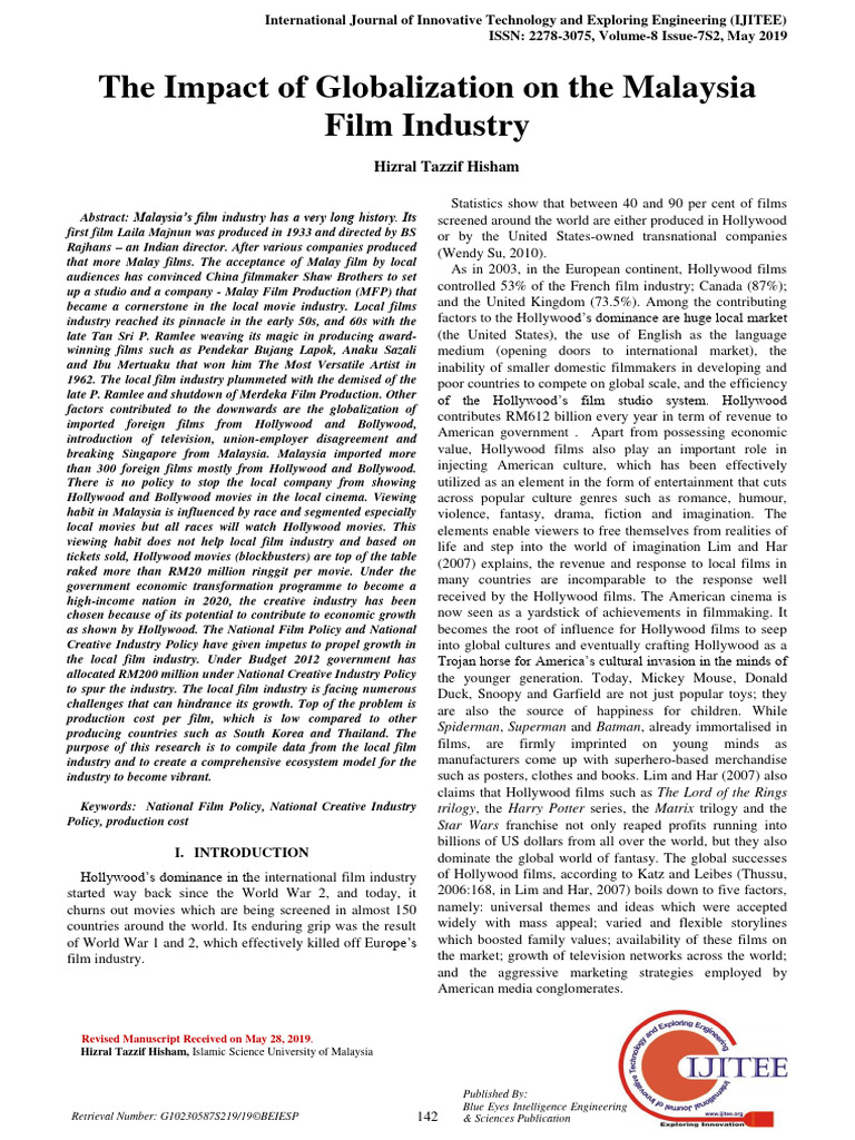 Globalization's Impact on Malaysia's Film Industry | PDF | Najib Razak ...