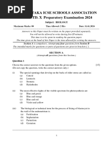 KISA Biology QP