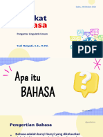 Hakikat Bahasa - STKIP Pancakarya