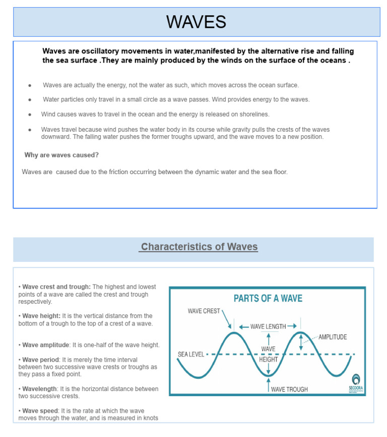 Understanding Ocean Waves and Their Characteristics | PDF | Social ...